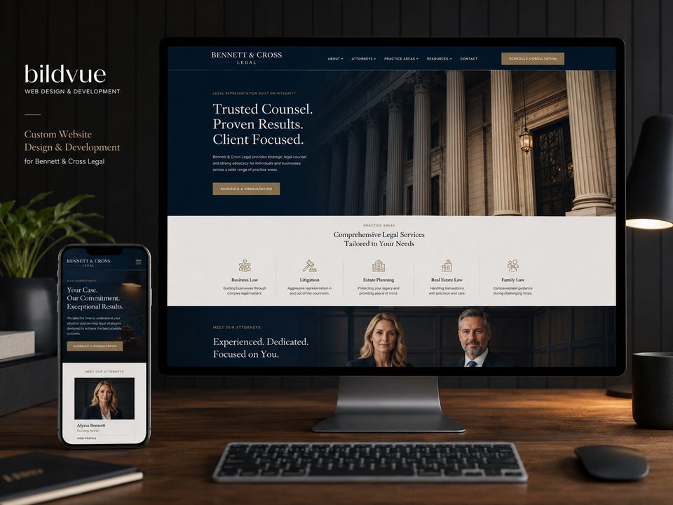 Bennett & Cross Legal website by BildVue